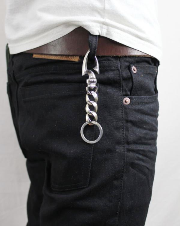 正規取扱 VASSER（バッサー） SPEARGUN KEY CHAIN 3LINKS SILVER