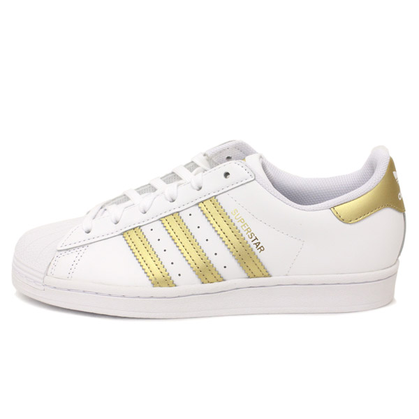 正規取扱店 adidas (アディダス) FX7483 SUPERSTAR W スーパースター レディース スニーカー  フットウェアホワイト/ゴールドメタリック/フットウェアホワイト AD048