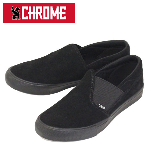 正規取扱店 CHROME (クローム クロム) FW-169 DIMA 2.0 ディマ スリッポン スエード スニーカー BLACK SUEDE  CH241