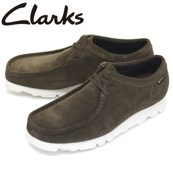 正規取扱店 Clarks (クラークス) 26150415 Wallabee GTX ワラビー ゴアテックス メンズ シューズ Olive Suede  CL016