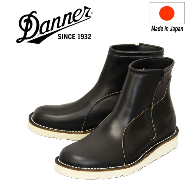 正規取扱店 DANNER (ダナー) D-4107 Work force ワークフォース サイドジップ レザーブーツ BLACK  日本製/US6.5-約24.5cm【管理__S-dn-us065__】