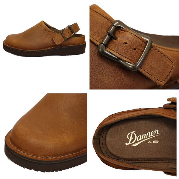 正規取扱店 DANNER (ダナー) D810728 Pittock Clog ピトック クロッグ レザーサンダル D.Brown 日本製