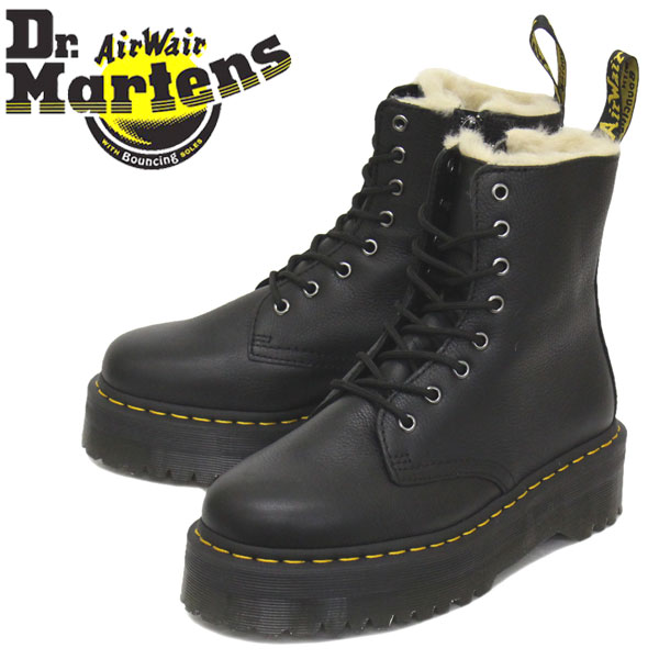 正規取扱店 Dr.Martens (ドクターマーチン)　25637001 JADON 8ホール FUR LINED ジェイドン ファーライニング  レザーブーツ BLACK