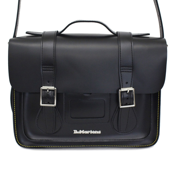 正規取扱店 Dr.Martens (ドクターマーチン) AB096001 13インチ Leather Satchel Bag レザーサッチェルバッグ  BLACK KIEV