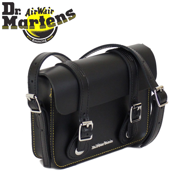 正規取扱店 Dr.Martens (ドクターマーチン) AB098001 7インチ Leather Satchel Bag レザーサッチェルバッグ  BLACK KIEV