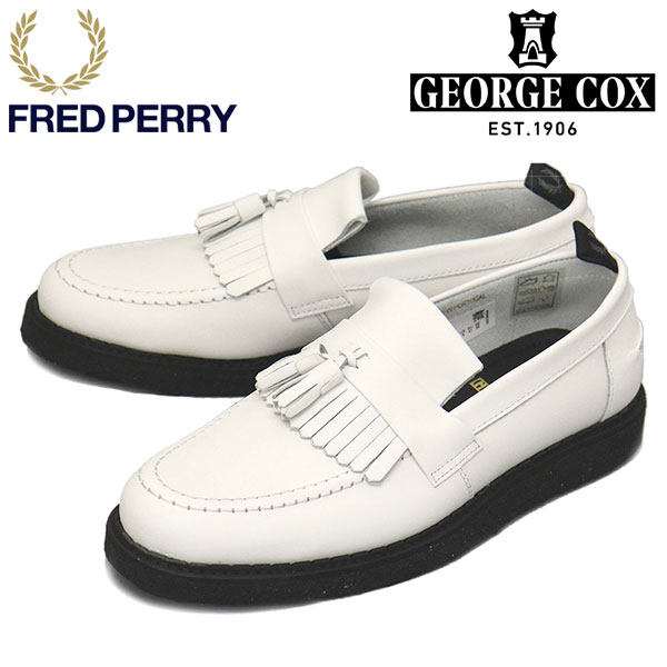 FRED PERRY GeorgeCox ローファー 新品 ホワイト 24cm-
