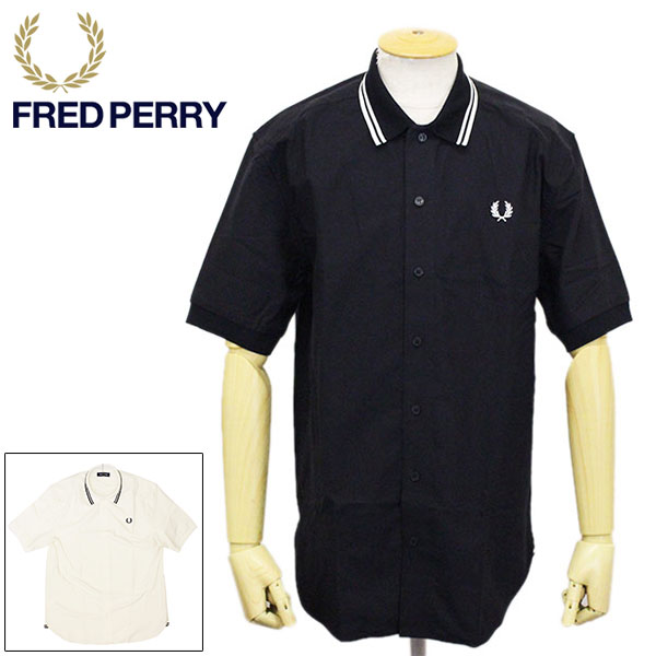 正規取扱店 FRED PERRY (フレッドペリー) M8657 KNITTED COLLAR OXFORD SHIRT ニット カラー  オックスフォードシャツ 全2色 FP399