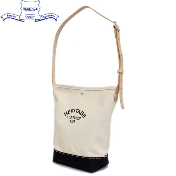 正規取扱店 HERITAGE LEATHER CO.(ヘリテージレザー) NO.8105 Bucket Shoulder Bag(バケットショルダーバッグ) Natural/Black HL093