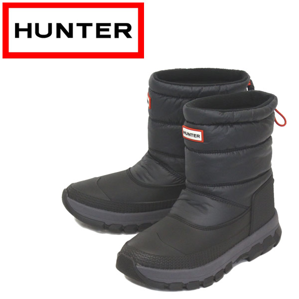 正規取扱店 Hunter ハンター メンズ Wfs9134wwu Insulated Snow Boot Short オリジナル インシュレーテッド ショートスノーブーツ Black Hu211