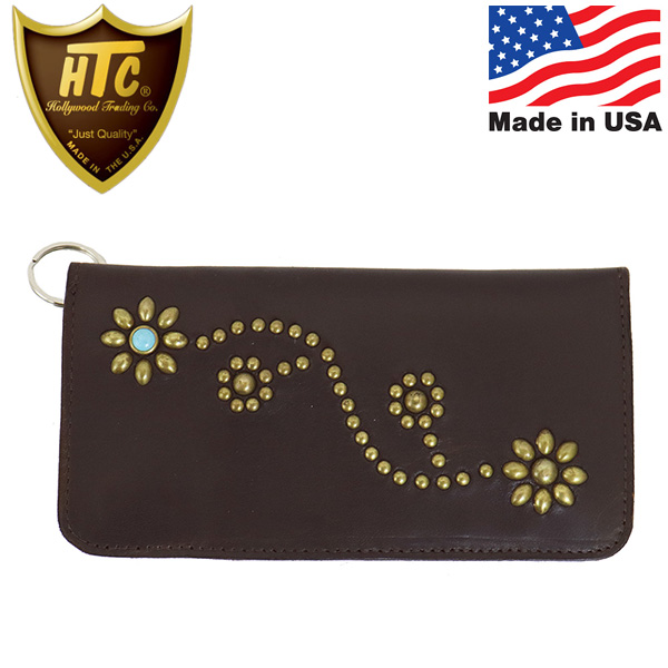 ⭐️美品⭐️HTC⭐️スターバーストTURQUOISE⭐️ダークブラウンレザー⭐️36 正規取扱店 HTC(Hollywood Trading Company) T-1 Wallet #125