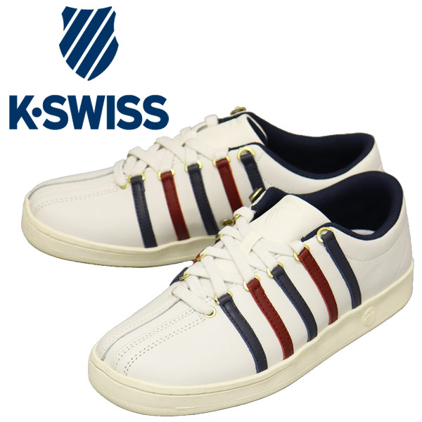 正規取扱店 K-SWISS (ケースイス) 36102140 CLASSIC クラシック 88 VTG 02248 レザースニーカー  オフホワイトxネイビーxレッド KS077