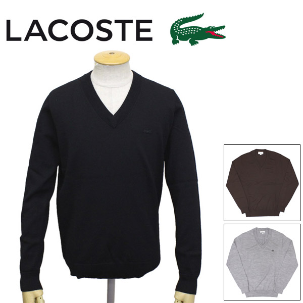 正規取扱店 LACOSTE (ラコステ) AH143EL ウール×クールマックスVネックセーター 全3色 LC227
