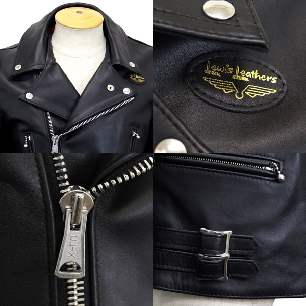 正規取扱店 Lewis Leathers (ルイスレザーズ) No.391T LIGHTNING TIGHT FIT COWHIDE (ライトニング  タイトフィット カウハイド) ブラックレザー 英国製