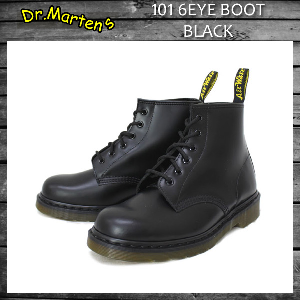 正規代理店 Dr.Martens ドクターマーチン 101 6EYE BOOT 6ホールブーツ BLACK ブラック