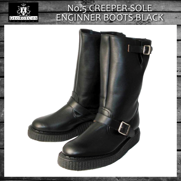 正規取扱店 666 George Coxジョージコックス No.5 Creeper Sole Engineer Boots　 クリーパーソールエンジニアブーツ 666ダブルネーム