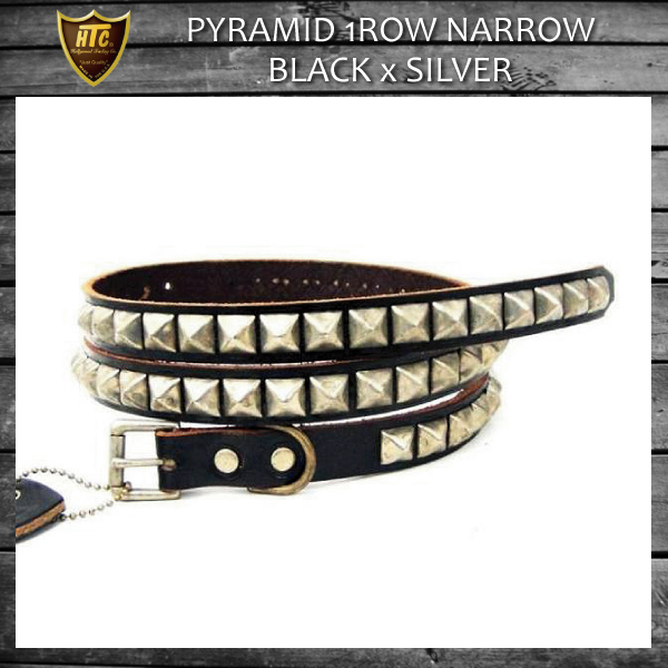 美品 HTC Narrow pyramid Studs leather Belt - ベルト