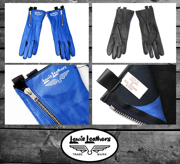 正規取扱店 Lewis Leathers (ルイスレザーズ) 806 RACING GLOVES レーシンググローブ BLUE ブルー シープ