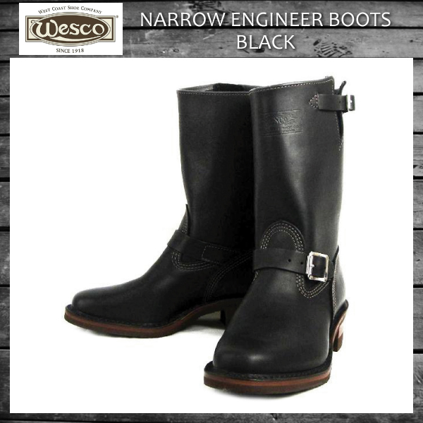 Wescoウエスコ　正規ディーラー 限定 10inch Height Wesco Narrow Engineer Boots  ウエスコナローエンジニアブーツ