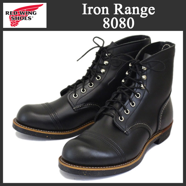 正規取扱店 REDWING (レッドウィング) 8080 Iron Range Boots (アイアンレンジブーツ) キャップドトゥ ワークブーツ  ブラッククローム