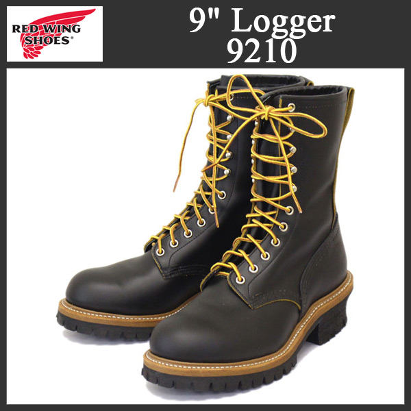 red wing logger boots black