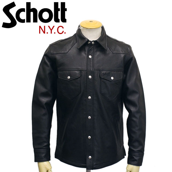 Schott ショット　レザーシャツ　サイズS