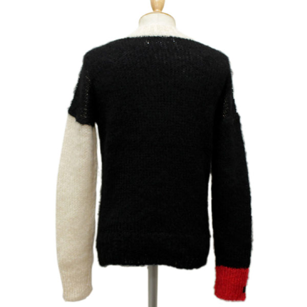 正規取扱店 SEDITIONARIES(セディショナリーズ) Mohair Jumper(モヘアジャンパー・モヘアセーター) ブラックxホワイトxレッド STW013