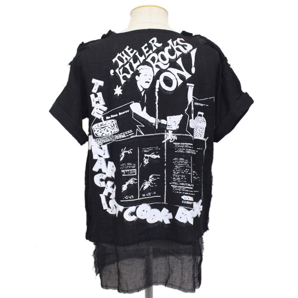 正規取扱店 SEDITIONARIES by 666 (セディショナリーズ) MUSLIN TOP S/S ムスリントップ 半袖 ガーゼシャツ  VIVE LE ROCK ブラック STM0013