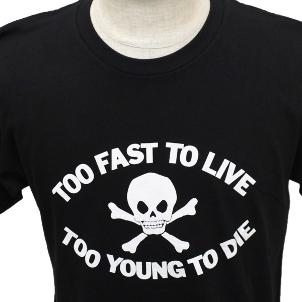 正規取扱店 SEDITIONARIES by 666 (セディショナリーズ) TOO FAST TO LIVE TOO YOUNG TO DIE  Tシャツ ブラック STO0001