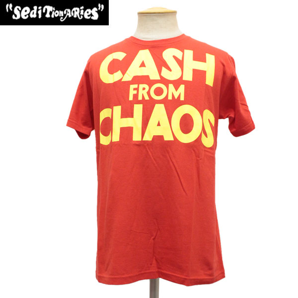 正規取扱店 SEDITIONARIES by 666 (セディショナリーズ) CASH FROM CHAOS Tシャツ レッド STO102