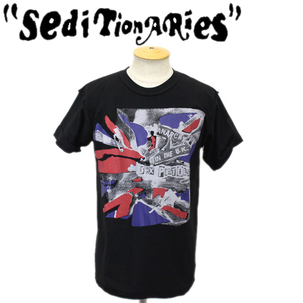 正規取扱店 SEDITIONARIES by 666 (セディショナリーズ) ANARCHY FLAG (アナーキーフラッグ) Tシャツ ブラック  STZ0013