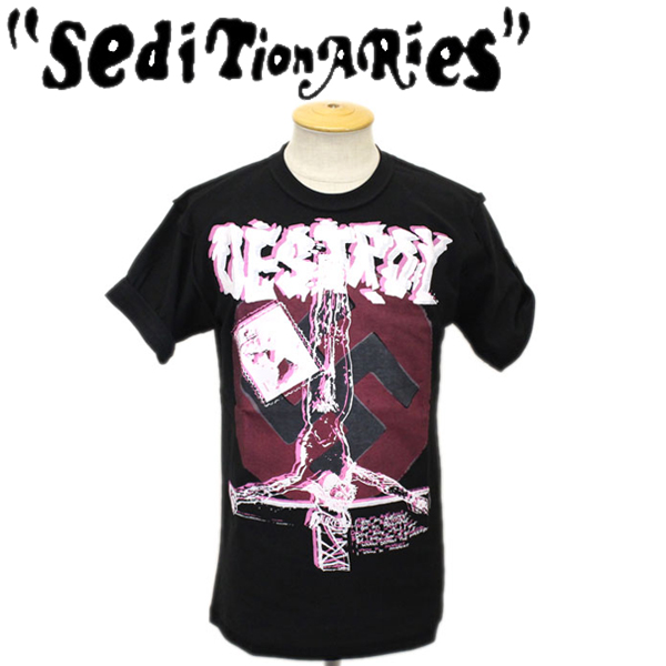 正規取扱店 SEDITIONARIES by 666 (セディショナリーズ) DESTROY (デストロイ) Tシャツ ブラック STZ0014