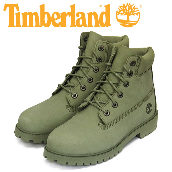 正規取扱店 Timberland (ティンバーランド) A5URD 6in PREMIUM BOOTS WP  6インチプレミアムウォータープルーフブーツ レディース キッズ Dark Green TB393