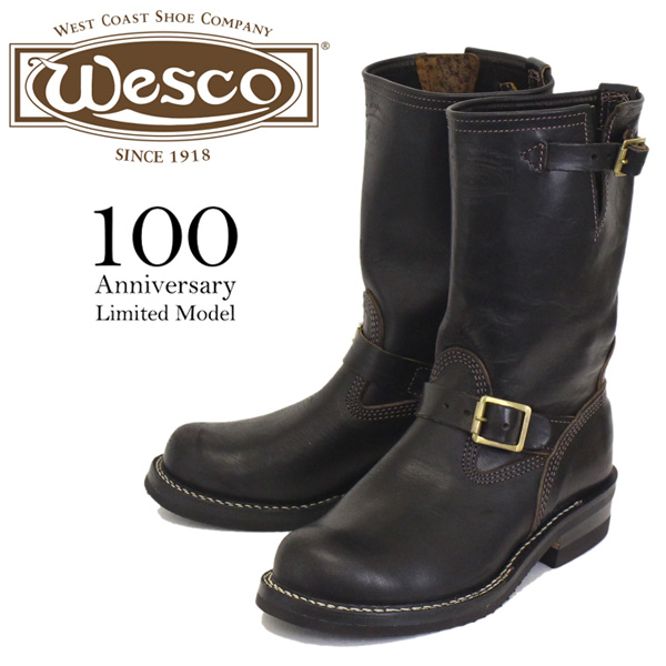 正規取扱店 限定 WESCO (ウエスコ) 100th Anniversary Model CENTURY BOSS センチュリー ボス ホースハイド  レザーブーツ BLACK BS85
